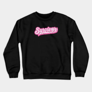 Breast Cancer Survivor - Retro Grunge Style Crewneck Sweatshirt